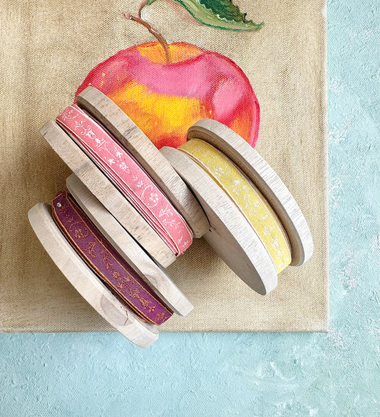 Patterned Flower Ribbon Large Roll - 2010