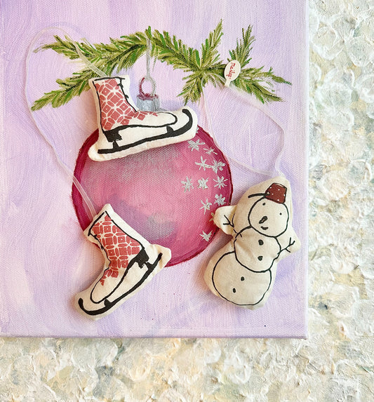 Printed Christmas Skate Ornament - 2010