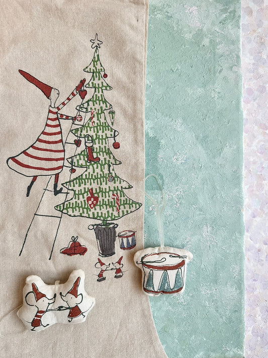 Printed Christmas Pixy Ornament - 2010