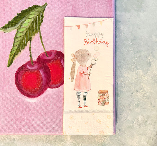 Birthday Napkins: “Bunnies” - 2016