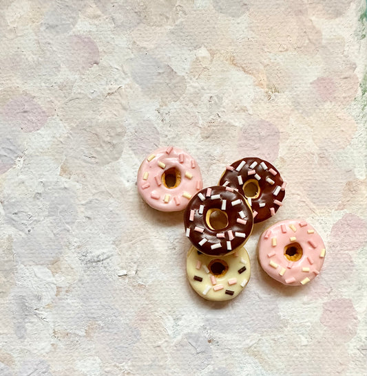 Set of Glazed and Sprinkled Donuts