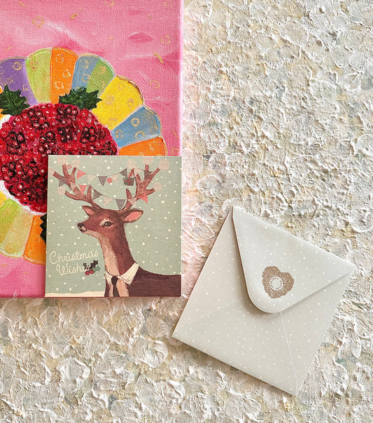 Double Christmas Card “Reindeer” - 2017