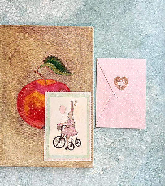 Small Card “Rabbit on Bike” - 2010