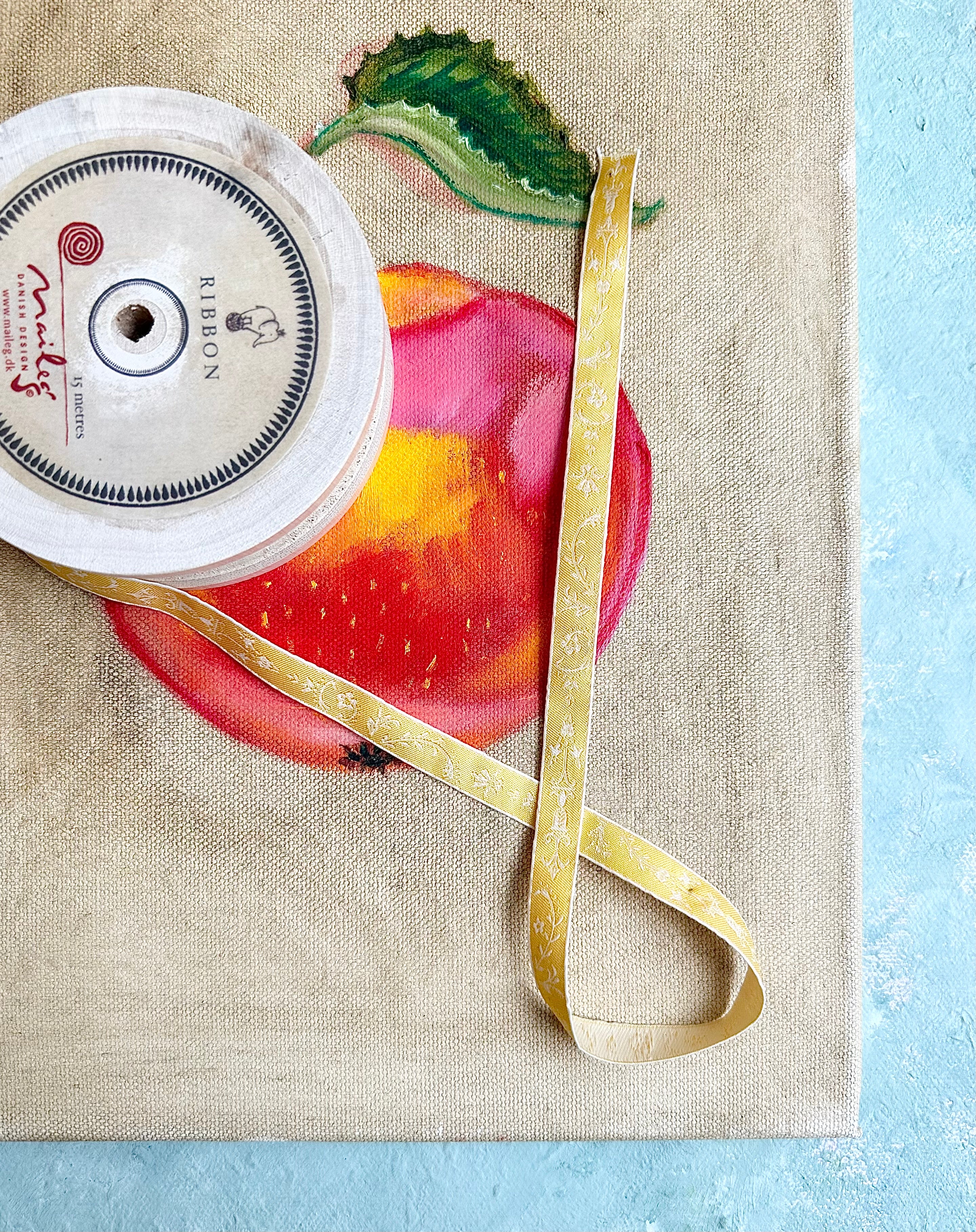 Patterned Flower Ribbon Large Roll - 2010