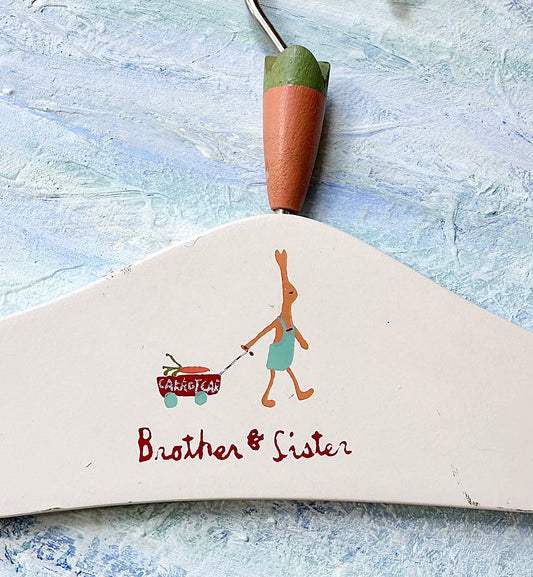 Wooden Brother & Sister Carrot Hanger - 2009