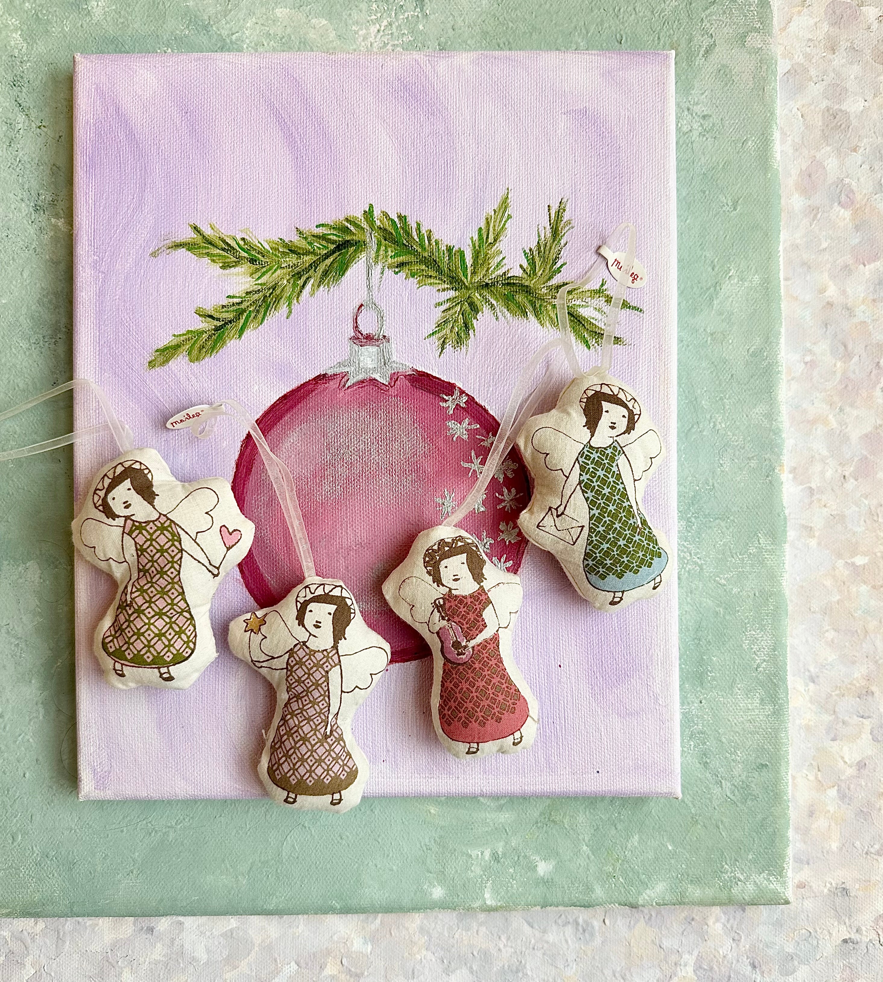 Printed Christmas Angel Ornament - 2010