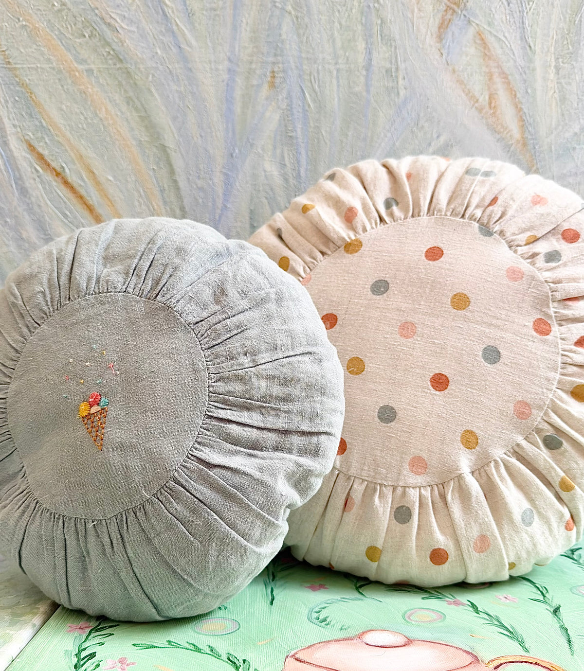 Round Polka Cushion - 2021