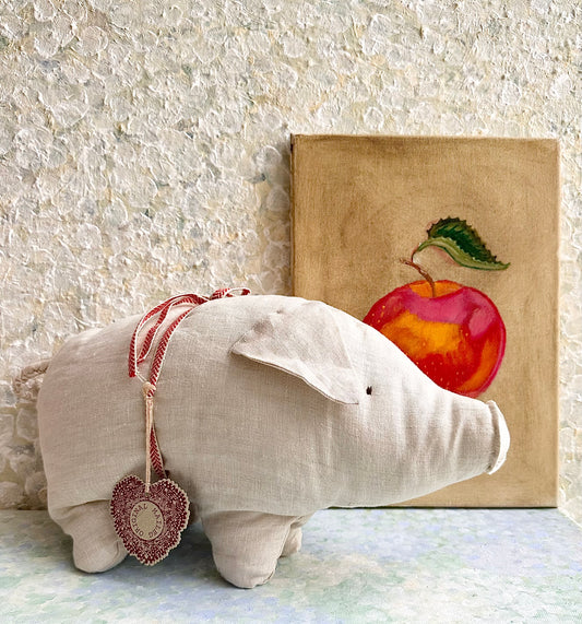 Medium Linen Pig - 2016