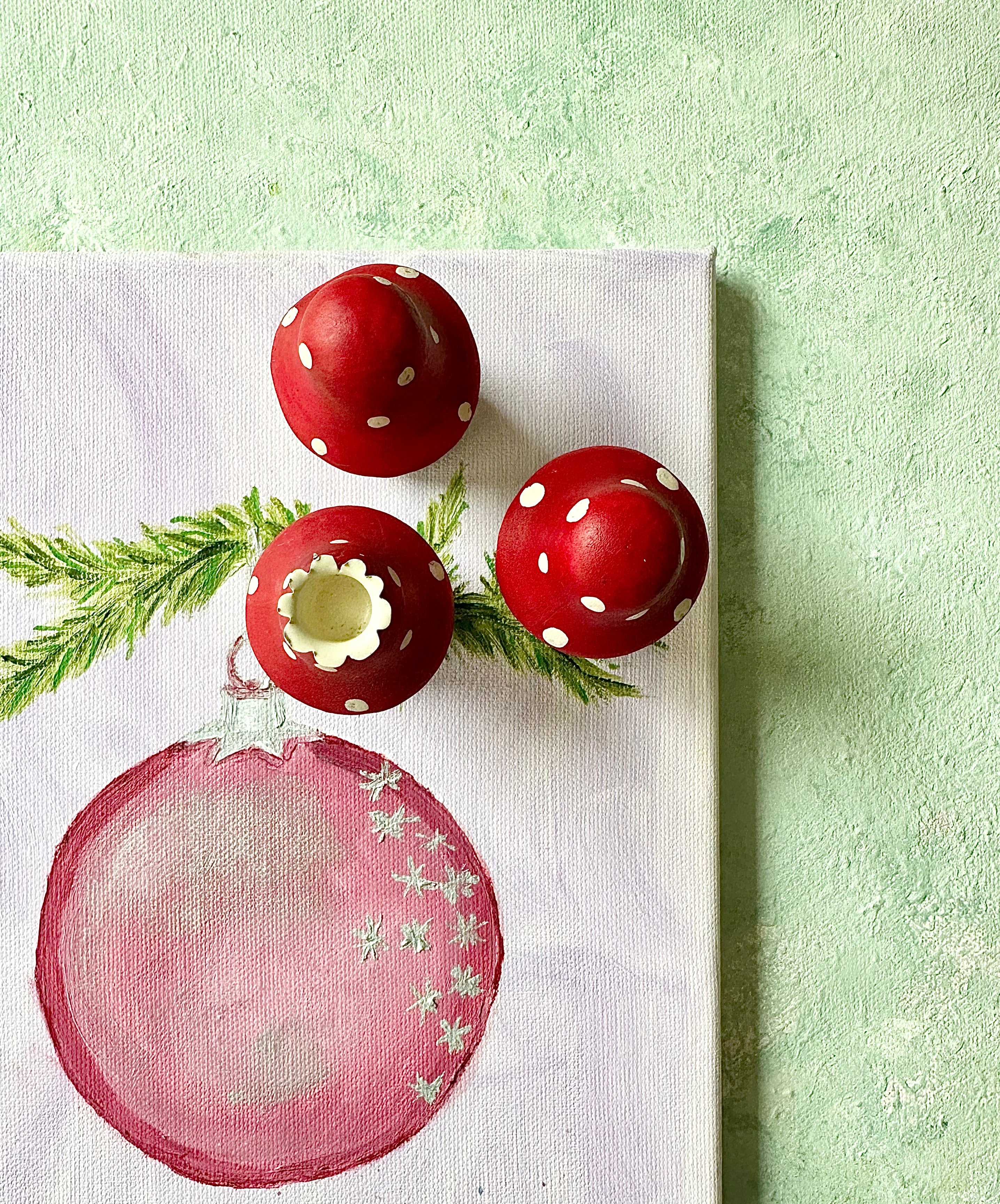 Christmas Ornament Medium Mushroom - 2012