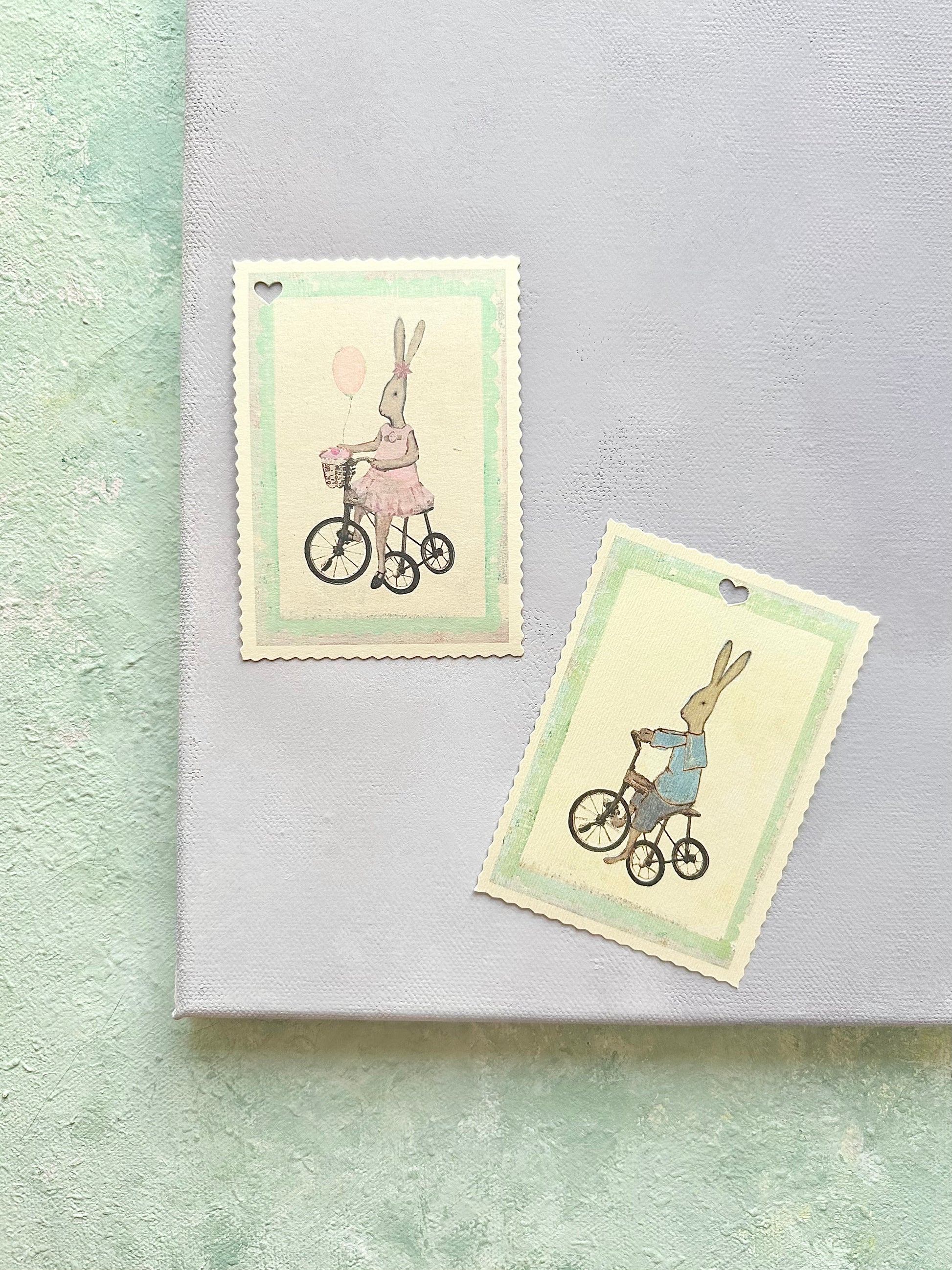 Mini Card "Rabbit Boy on Bike" - 2010