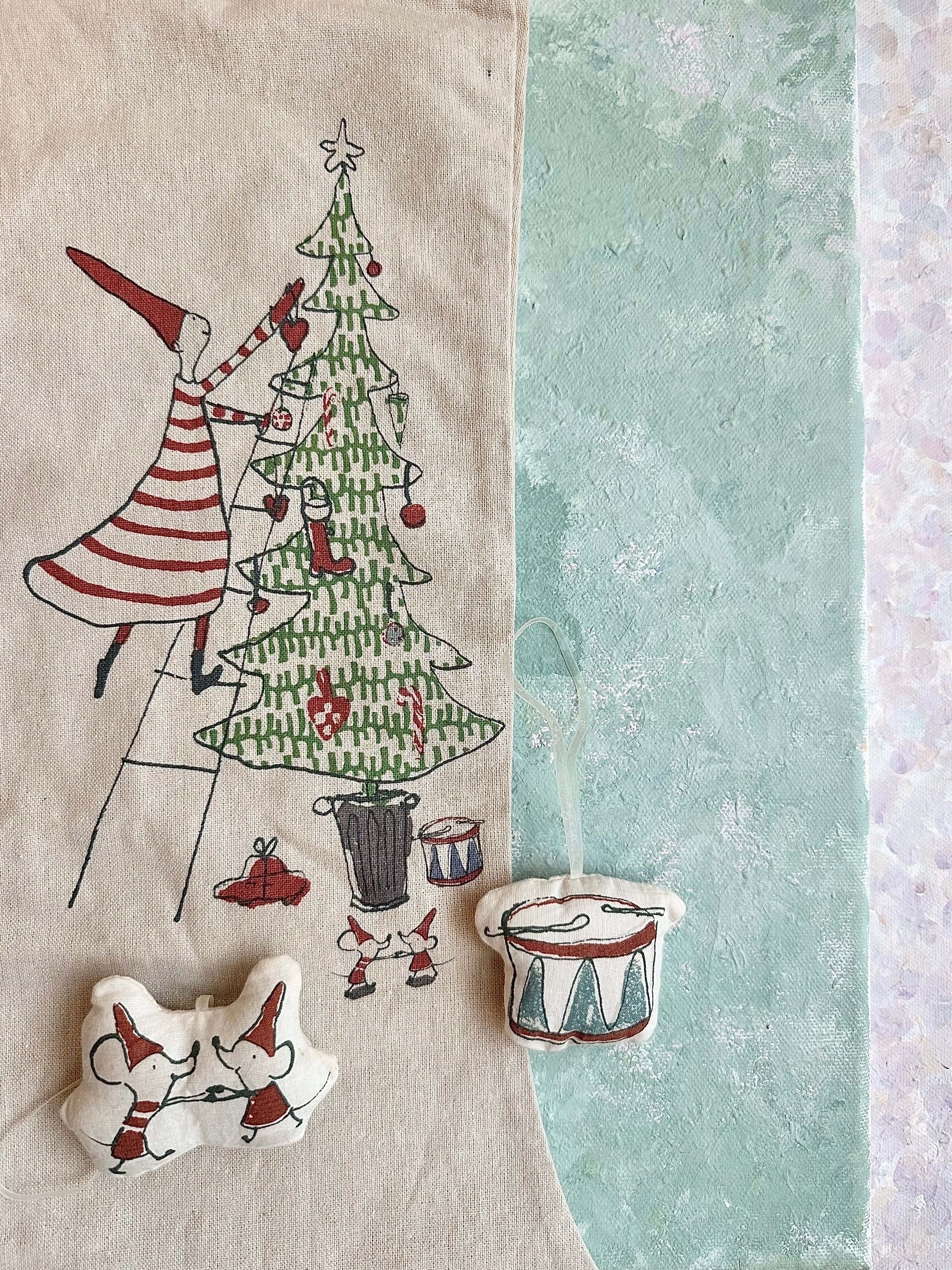 Printed Christmas Pixy Ornament - 2010