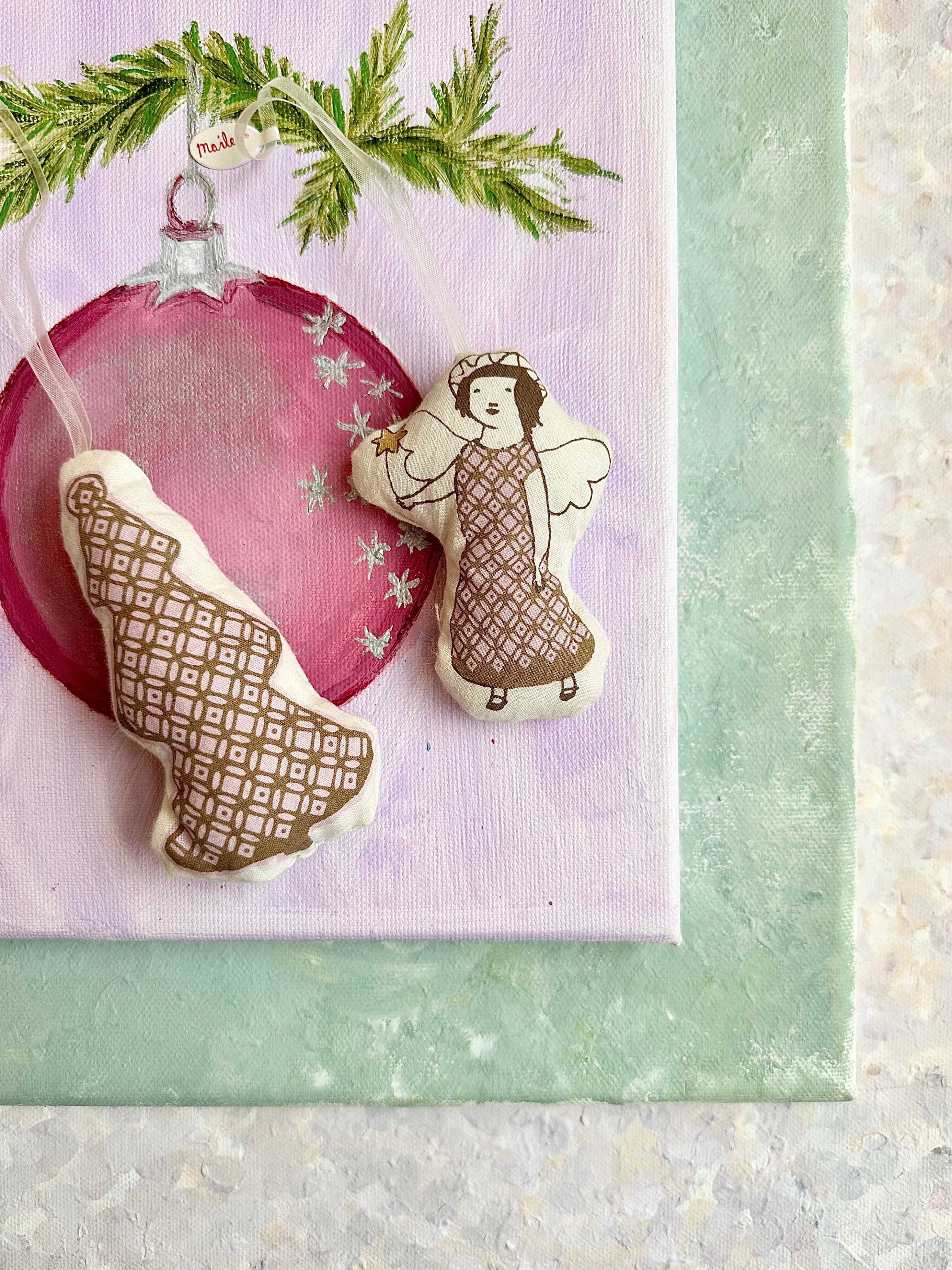 Printed Christmas Angel Ornament - 2010