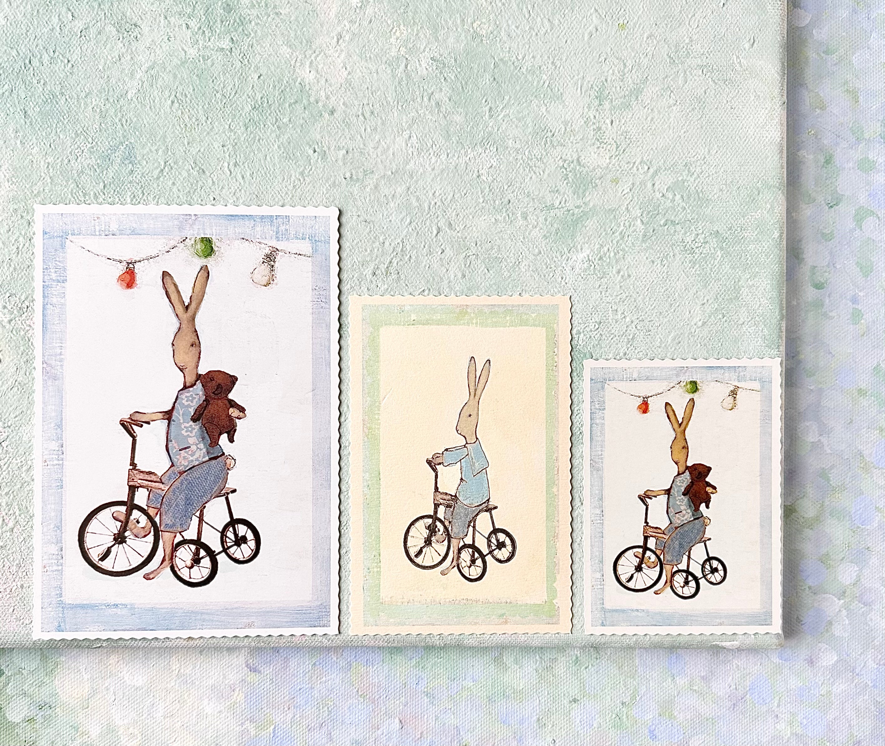 Small Card “Rabbit on Bike” - 2010
