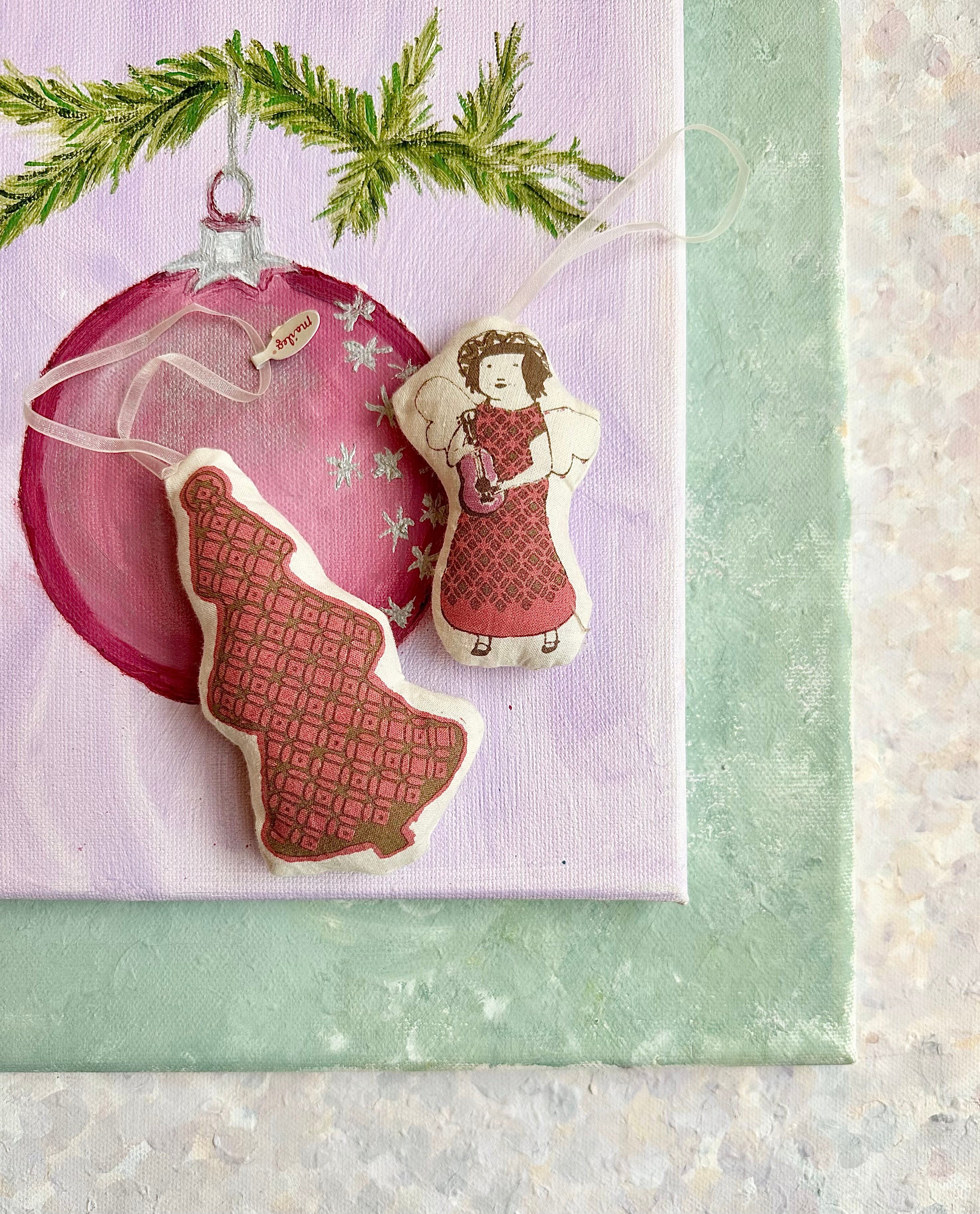 Printed Christmas Angel Ornament - 2010