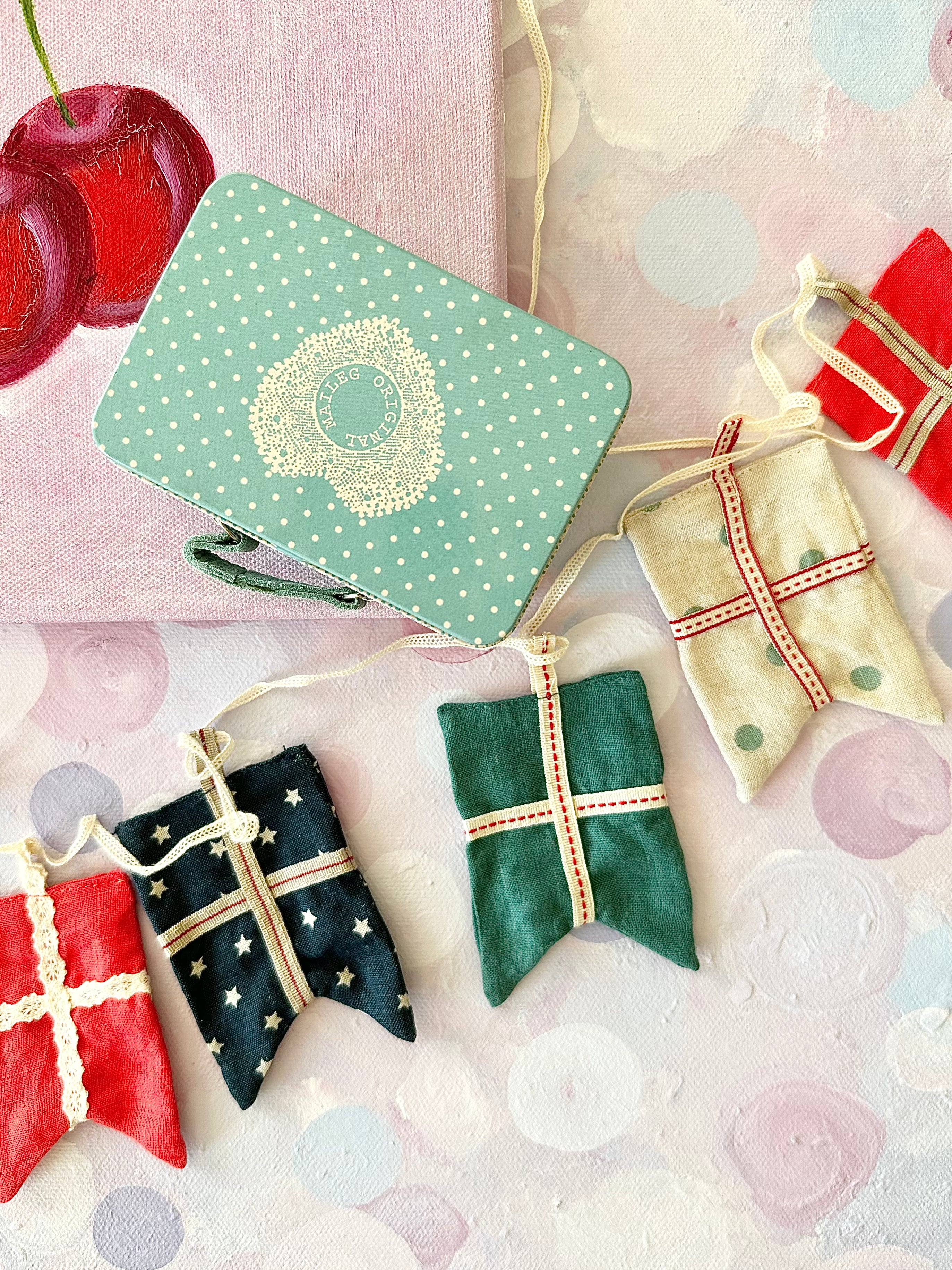 Flag Garland in Suitcase - 2016