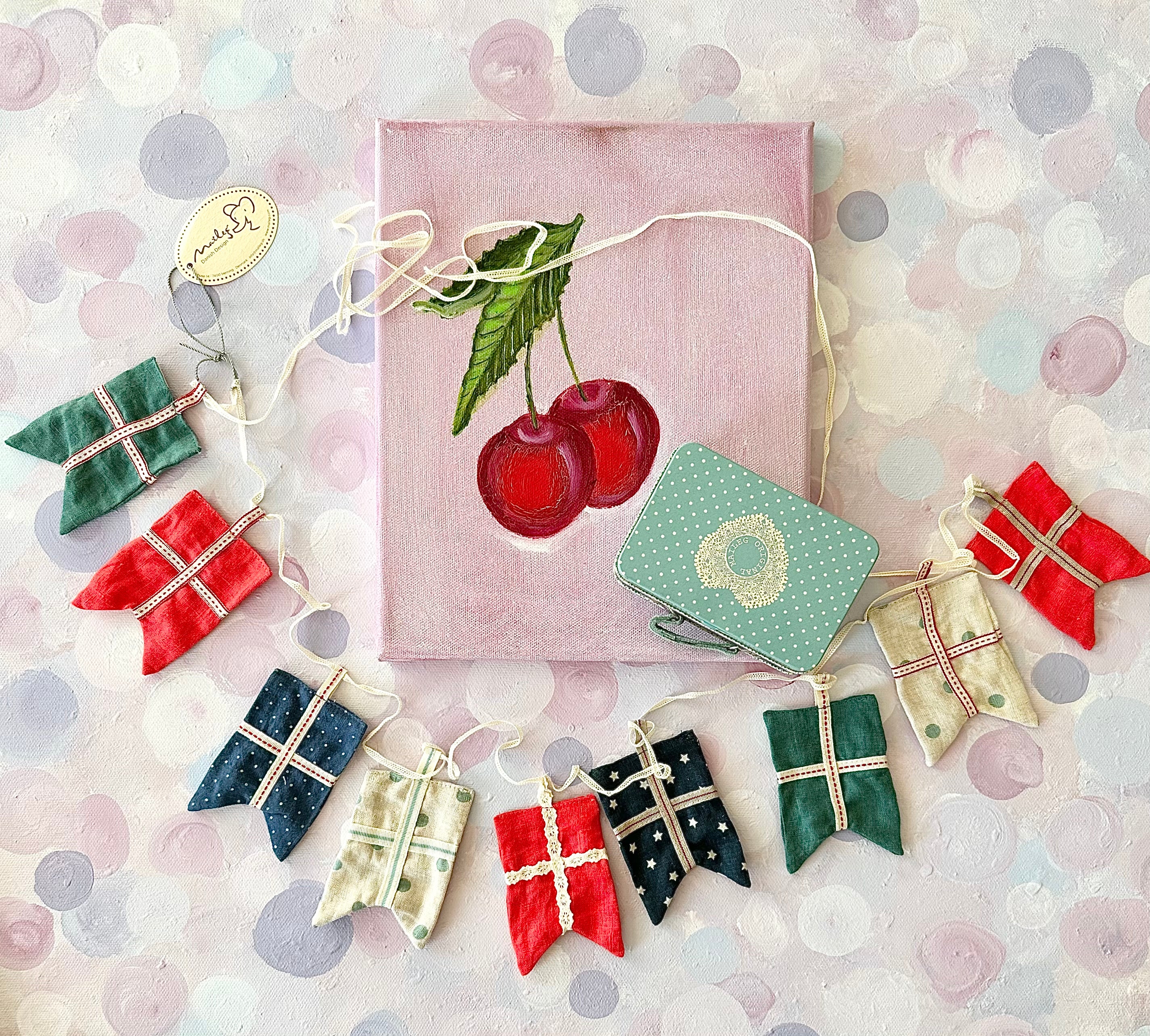 Flag Garland in Suitcase - 2016