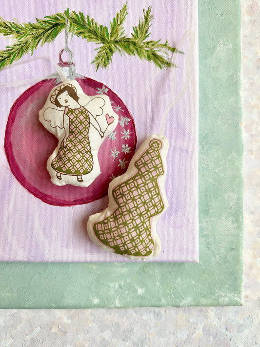 Printed Christmas Angel Ornament - 2010