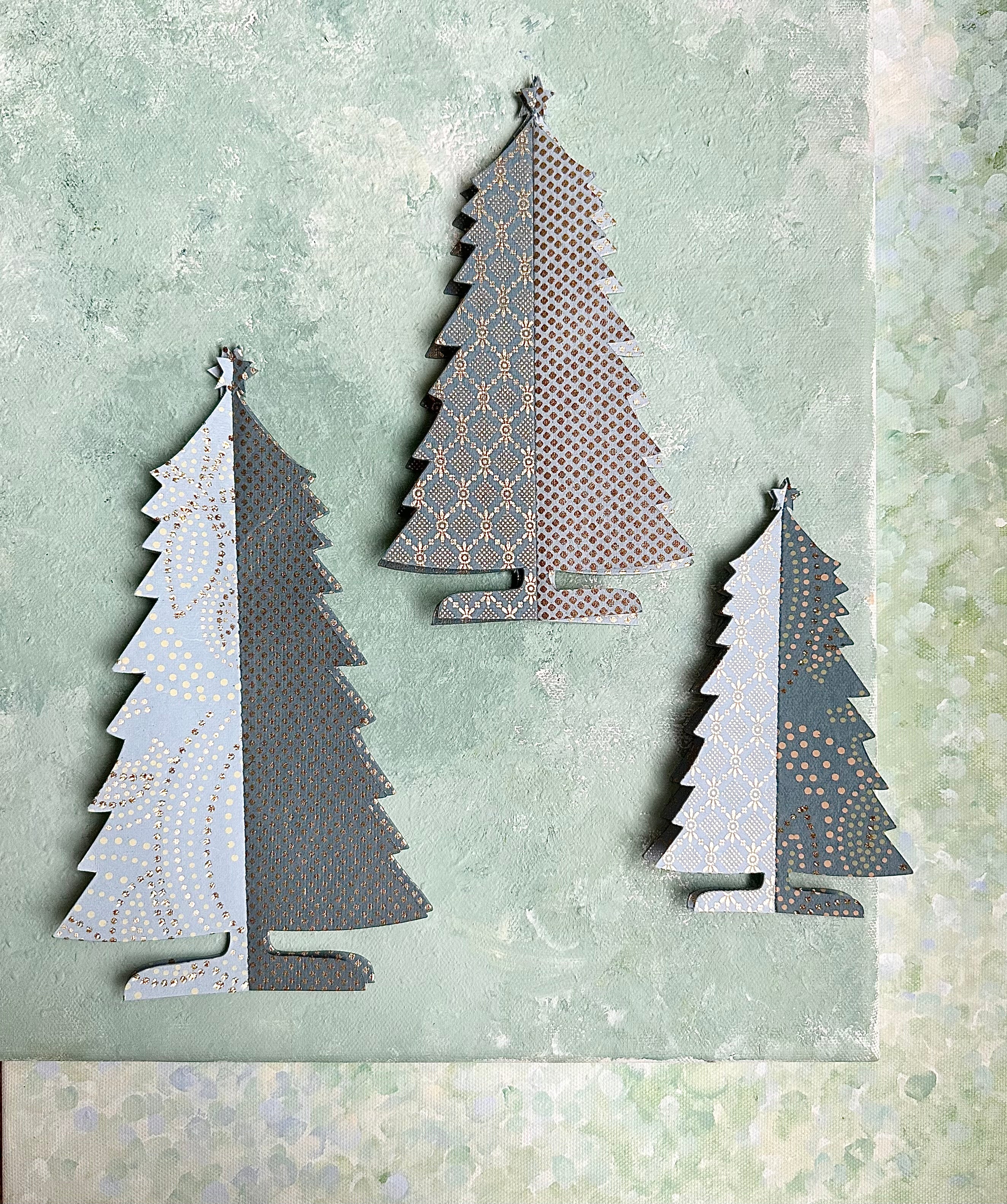 Christmas Paper Trees - 2015