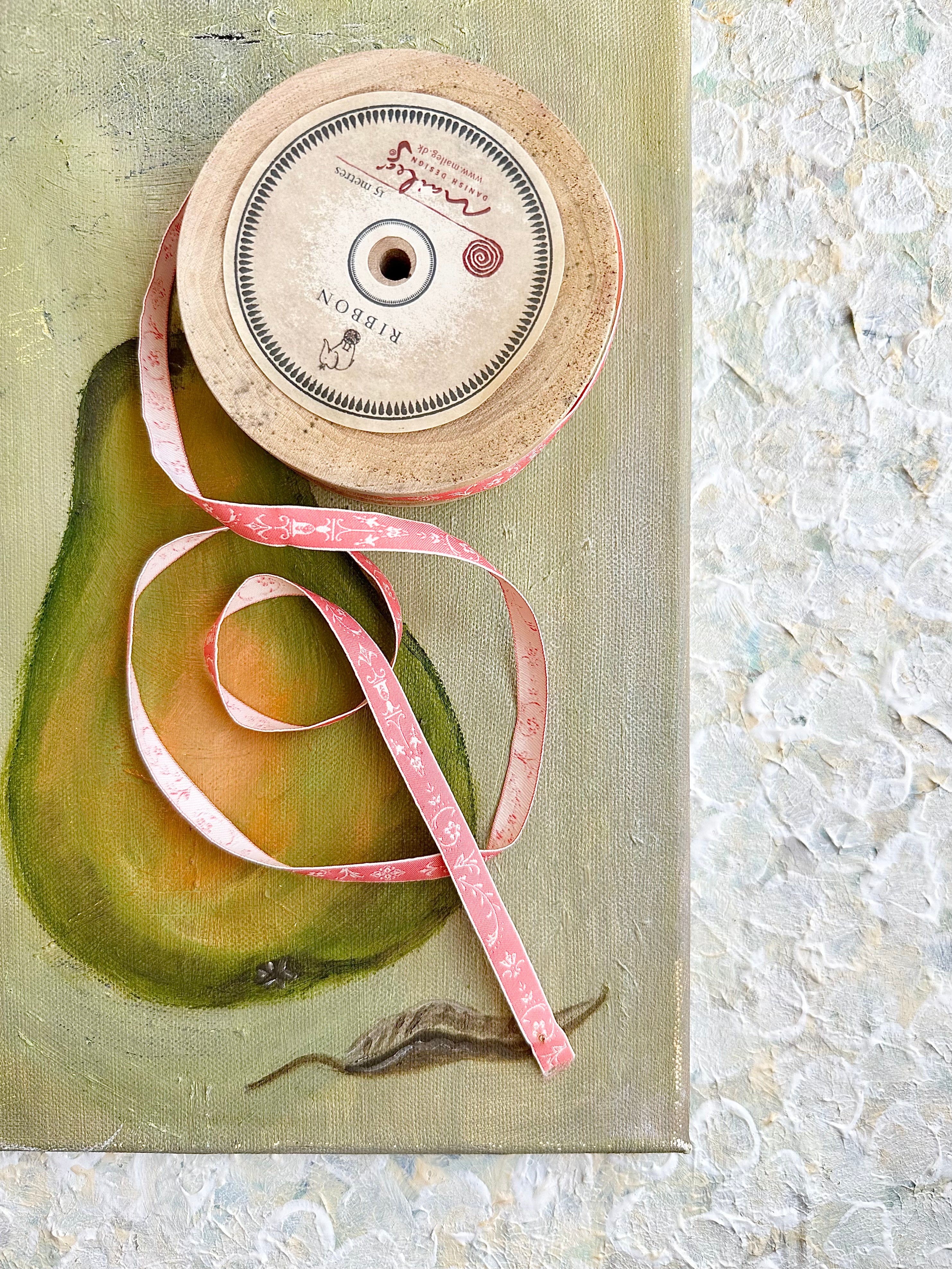 Patterned Flower Ribbon Large Roll - 2010