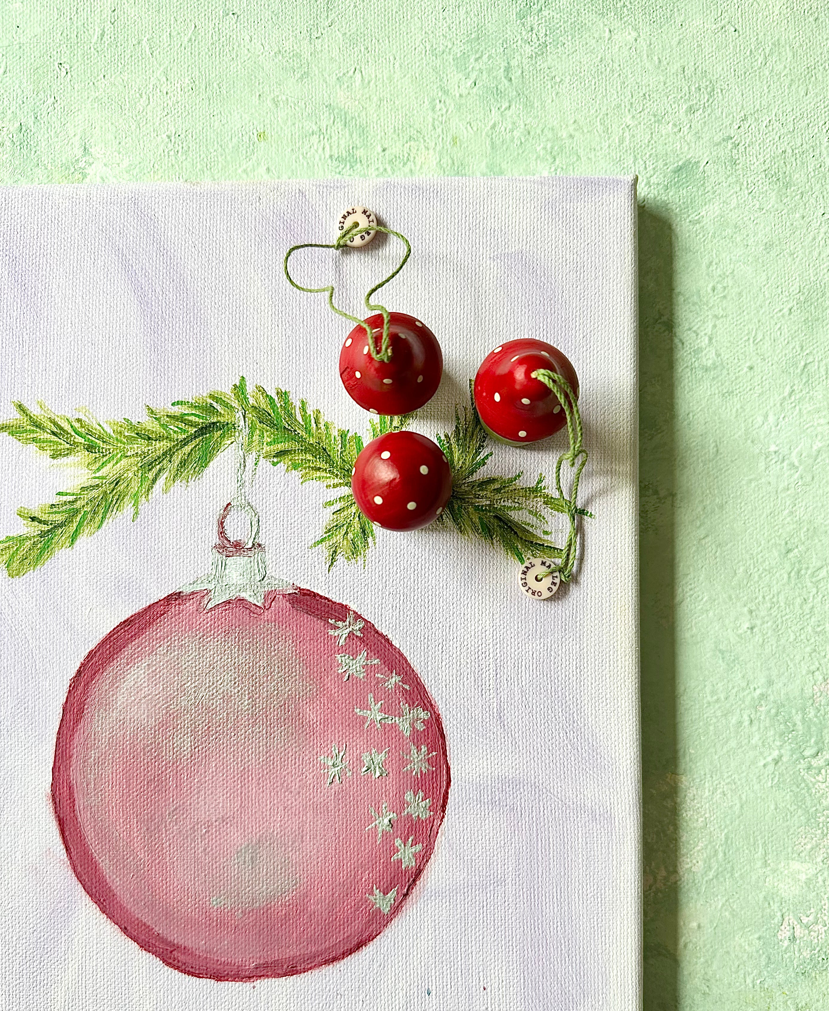 Christmas Ornament Mushroom with Hanger - 2012