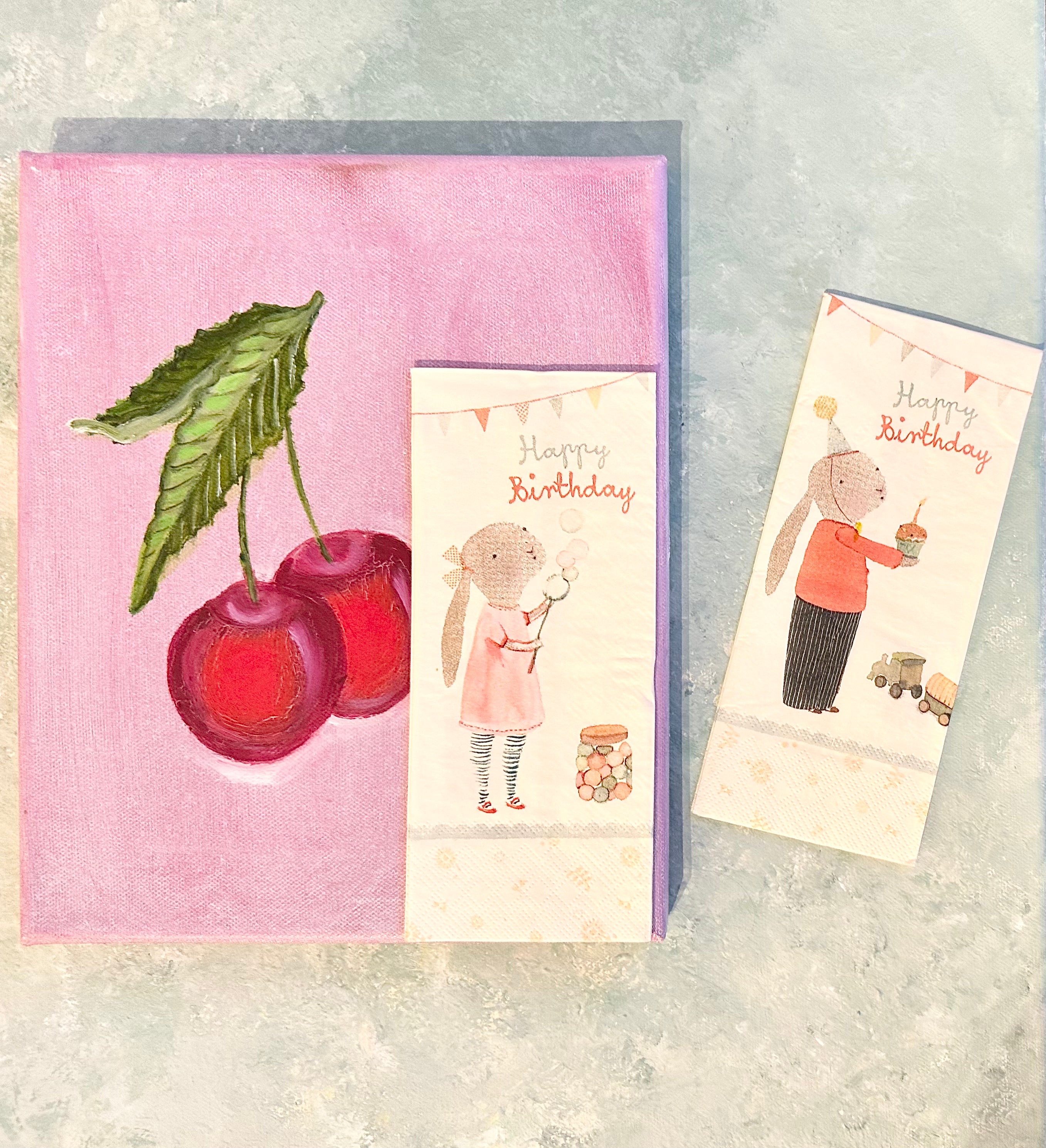 Birthday Napkins: “Bunnies” - 2016