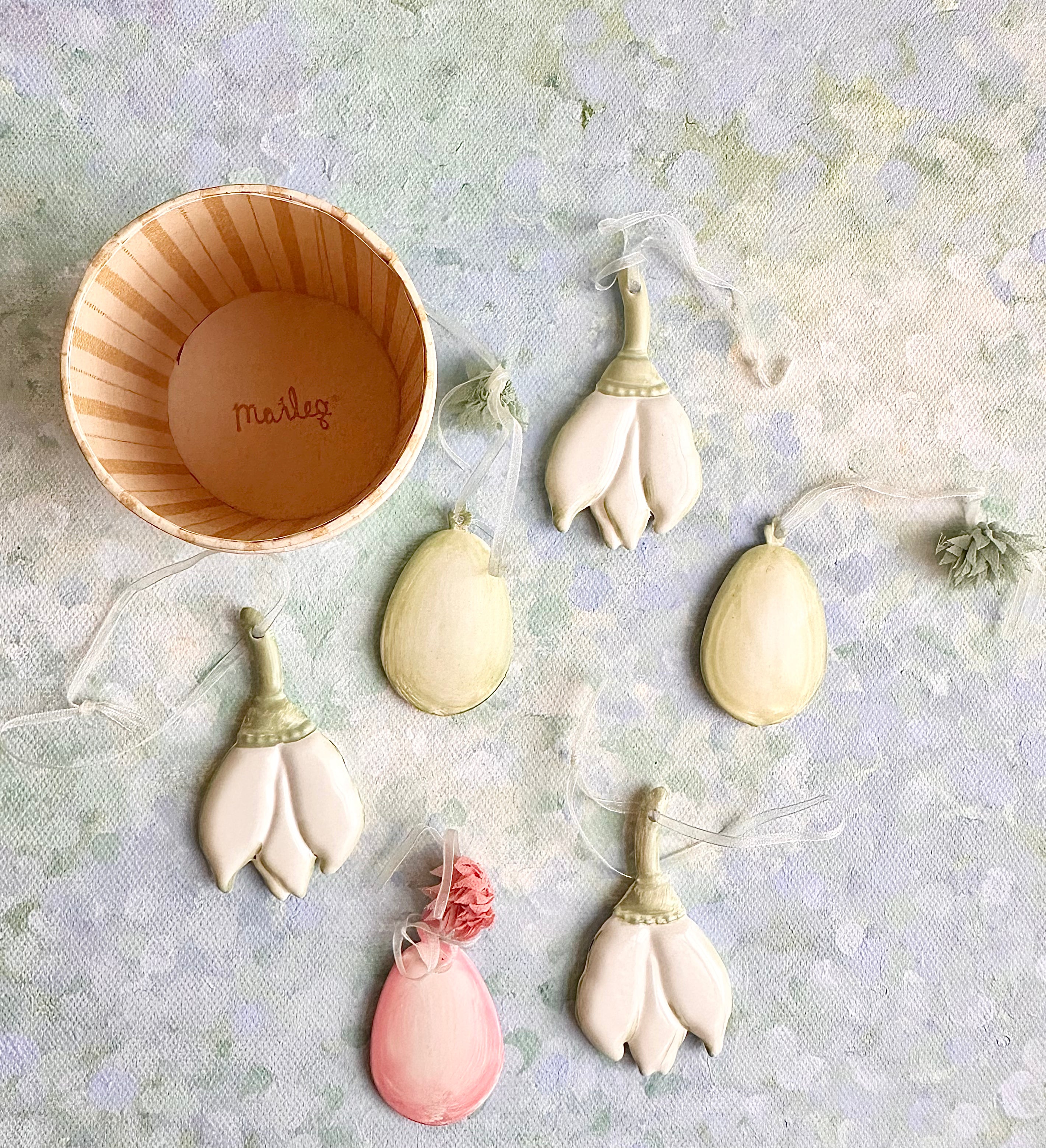 Easter Ornament Flower Drops in Box - 2017