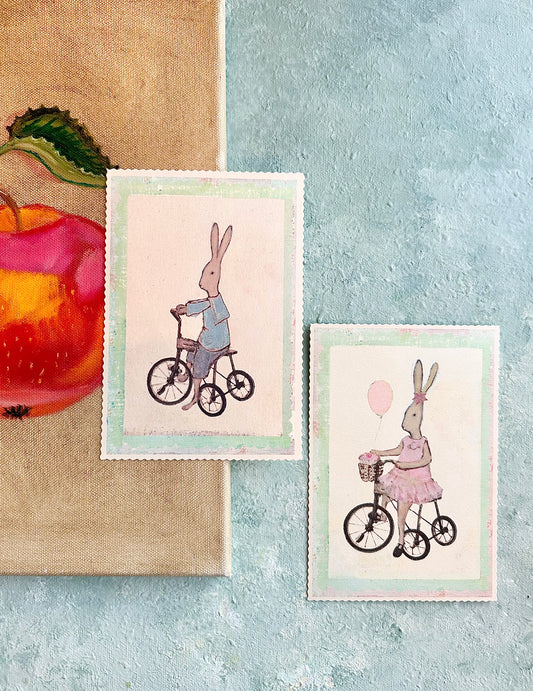 Small Card “Rabbit on Bike” - 2010