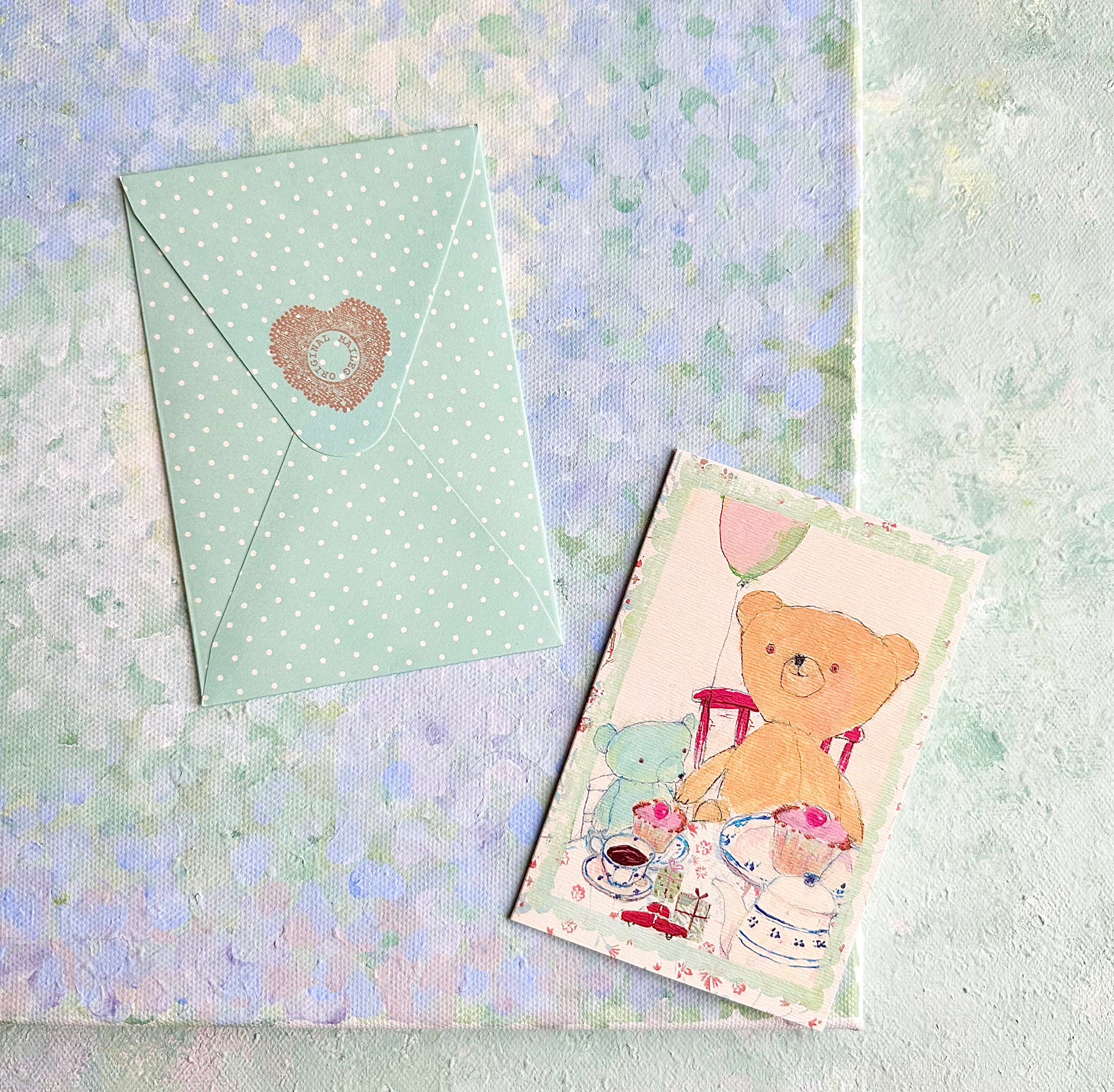 Small Double Card “Birthday Teddy” - 2007