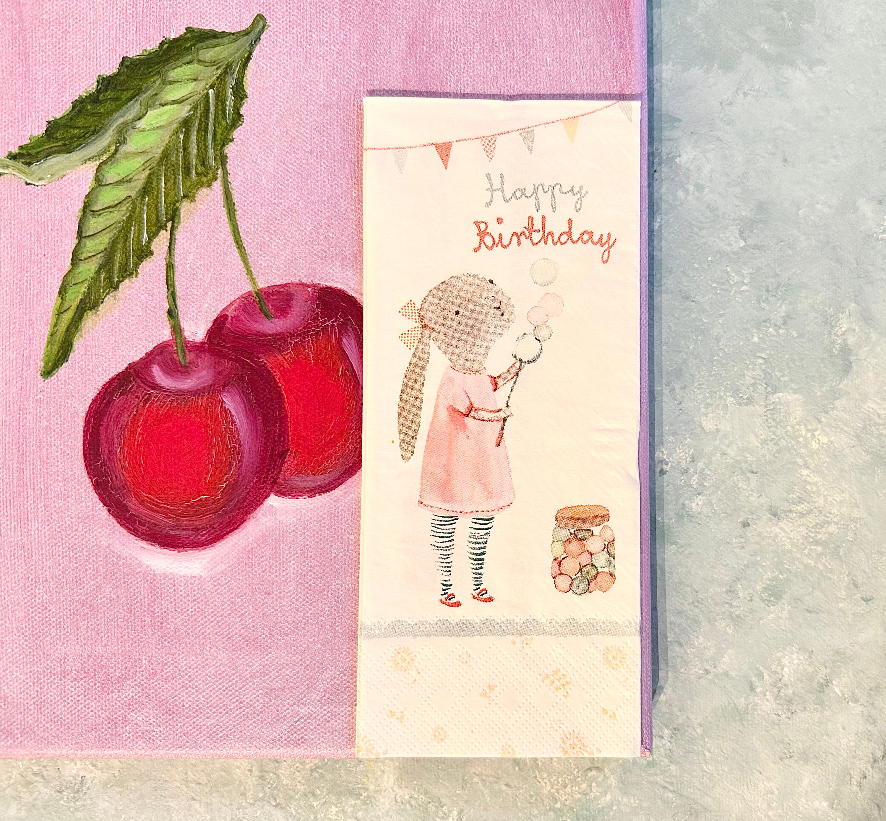 Birthday Napkins: “Bunnies” - 2016