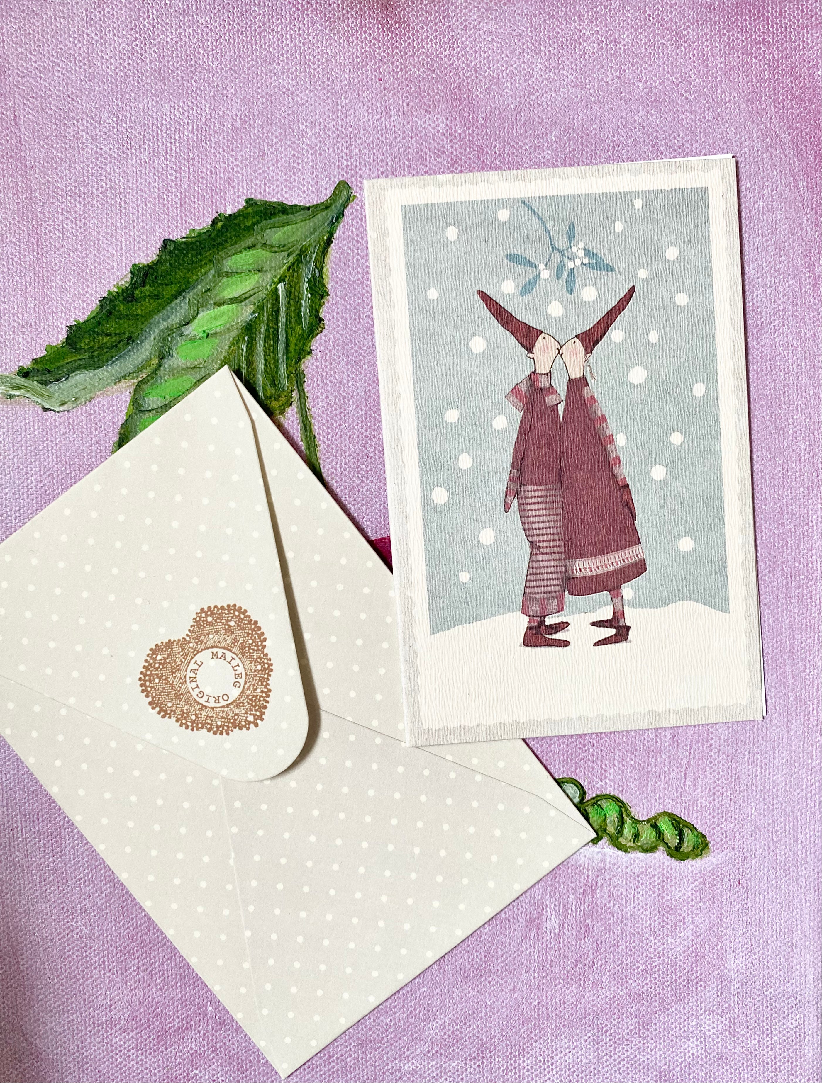 Small Double Christmas Card “Kiss” - 2013