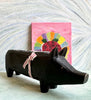 Large Christmas Advent Wooden Pig - 2007