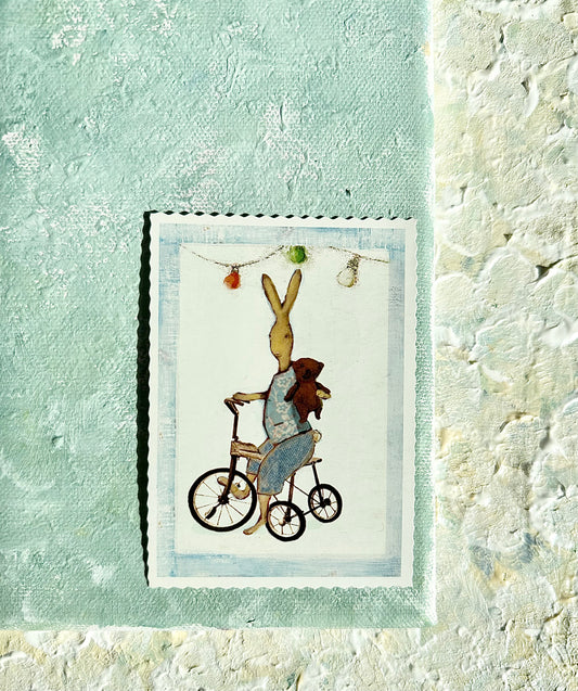 Mini Card “Rabbit Boy on Bike” - 2008