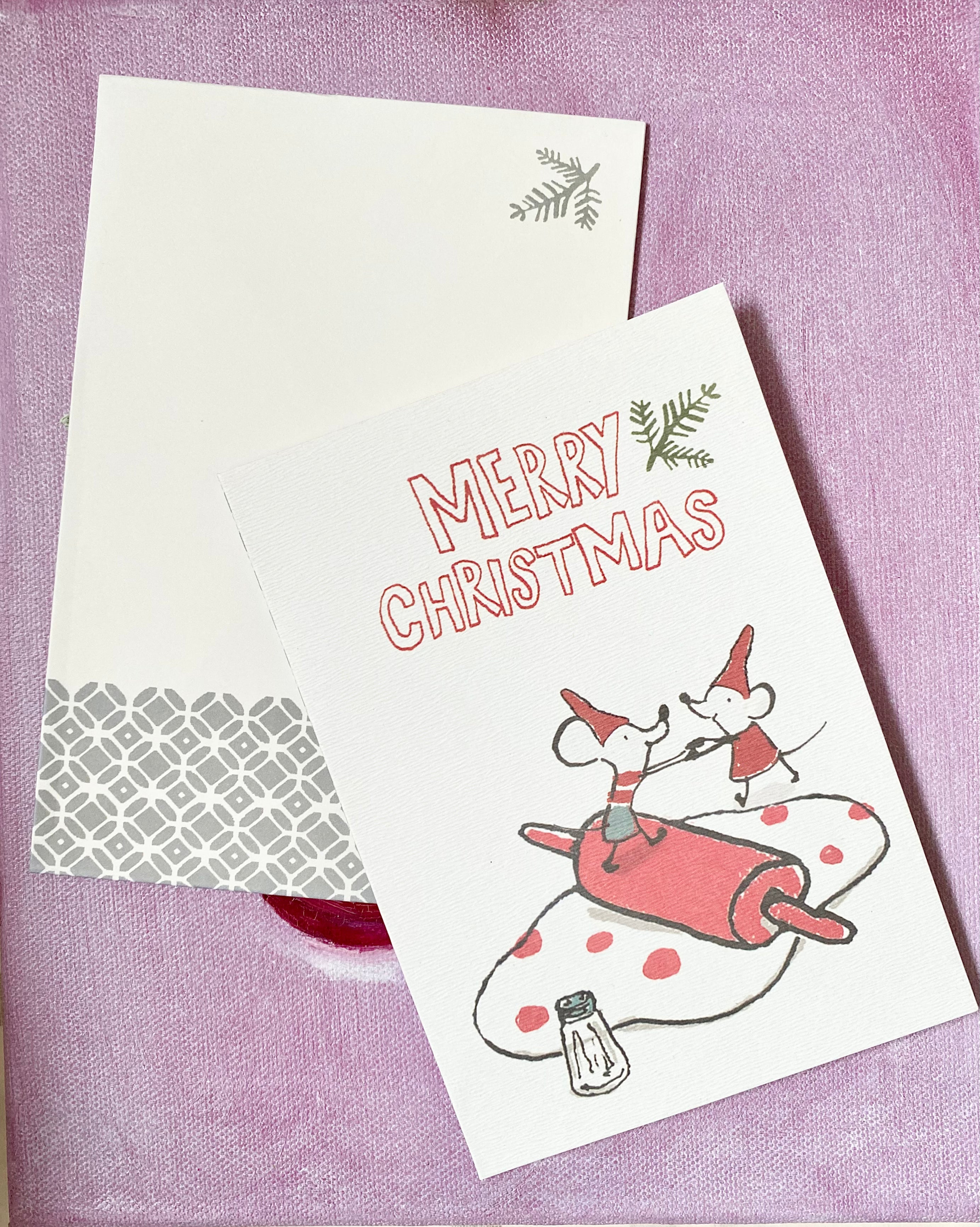 Double Christmas Card “Dancing Mice” - 2012