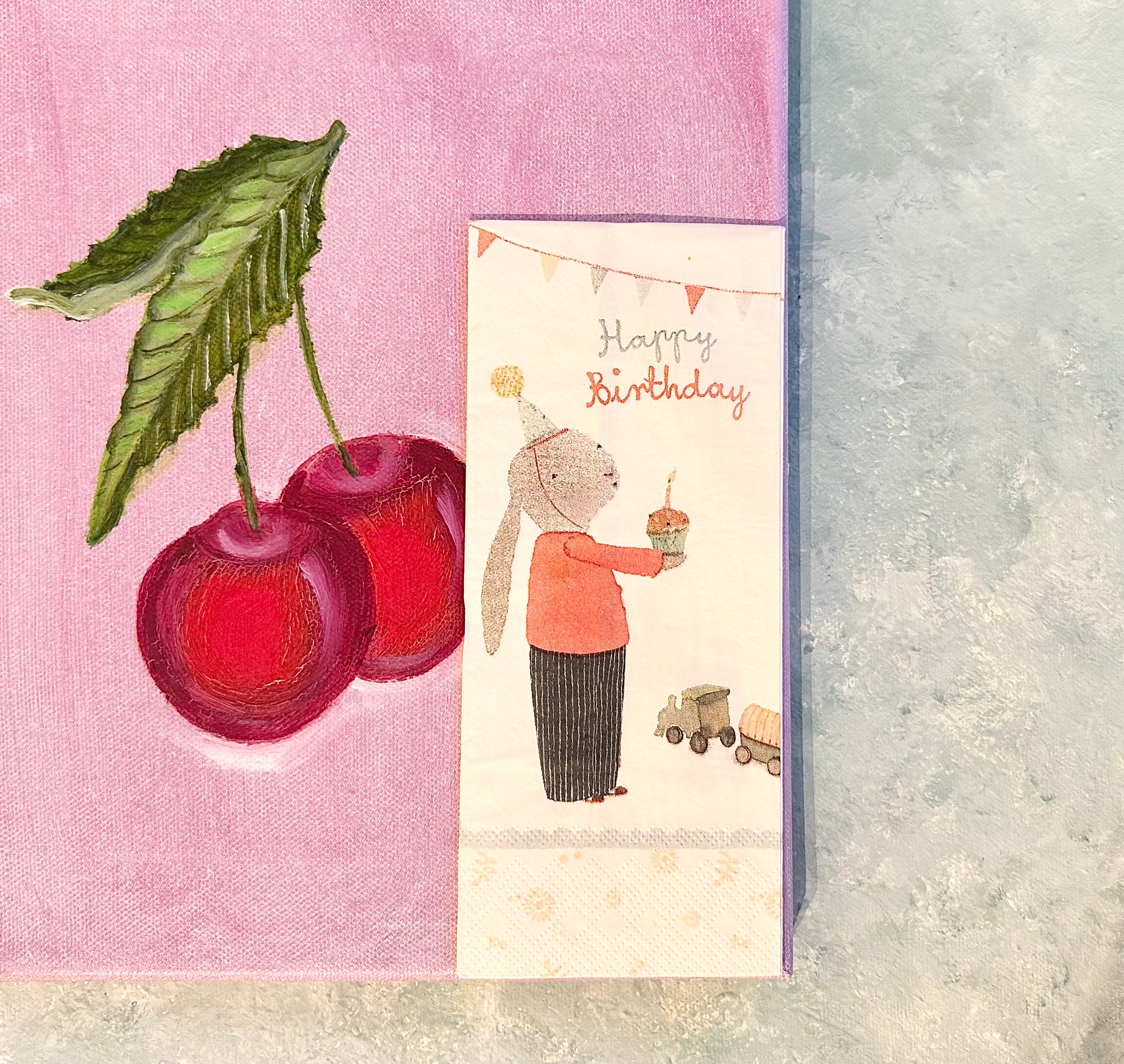 Birthday Napkins: “Bunnies” - 2016