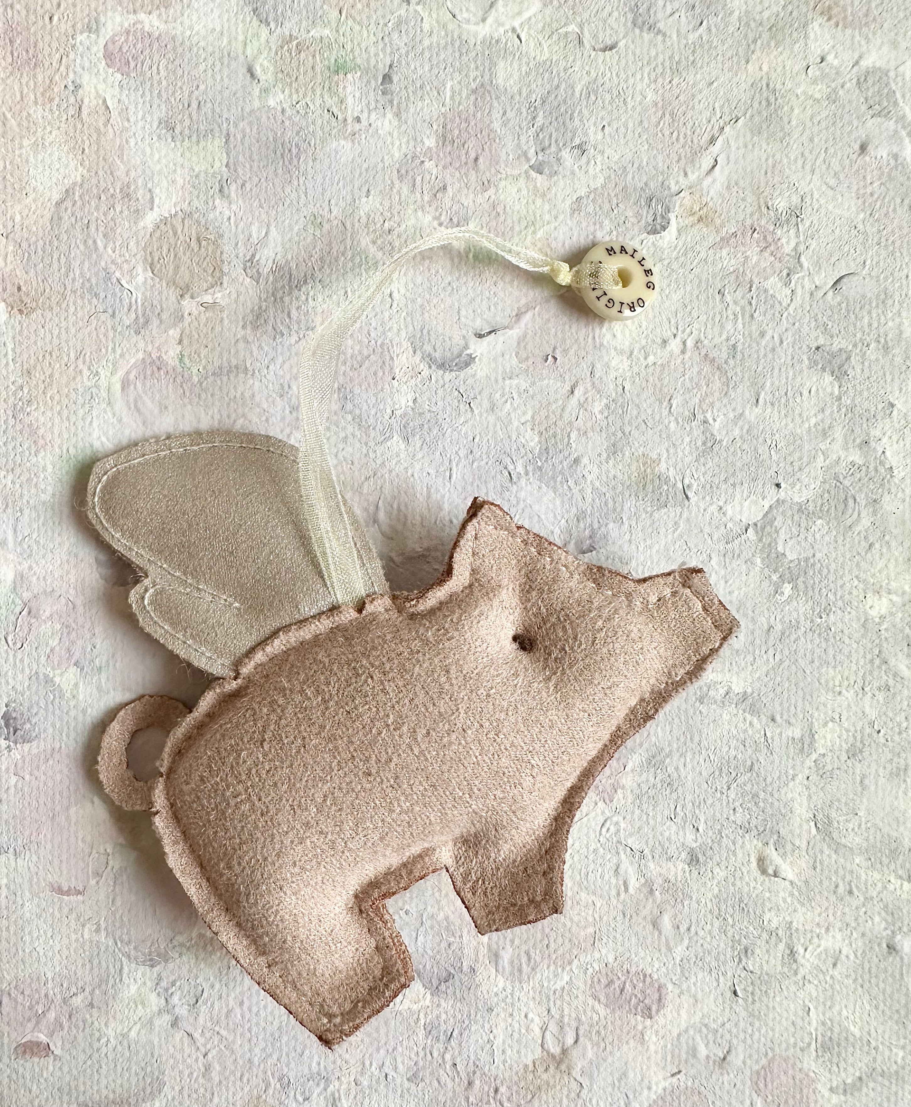 Christmas Ornament Angel Pig - 2014