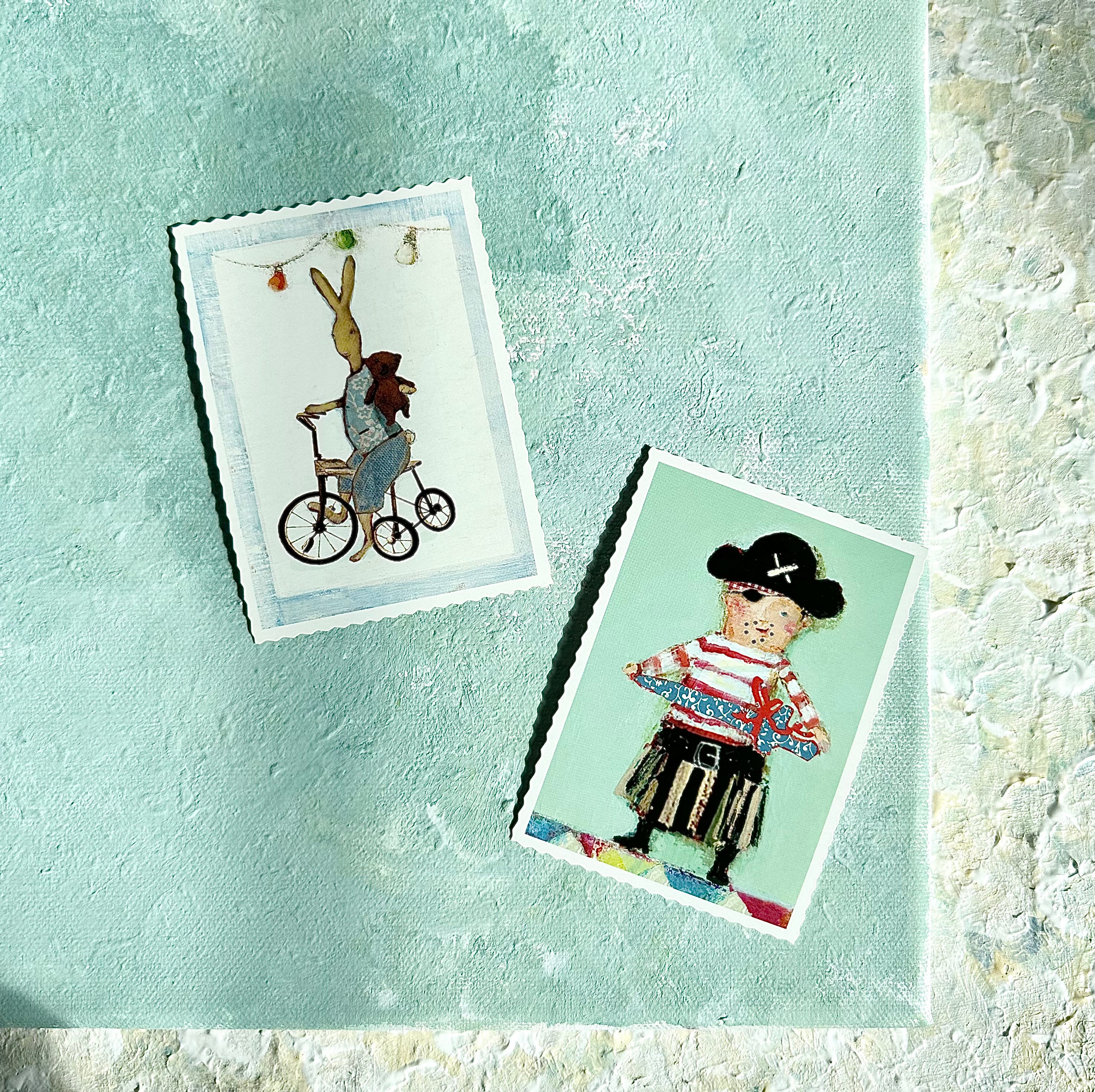 Mini Card “Rabbit Boy on Bike” - 2008