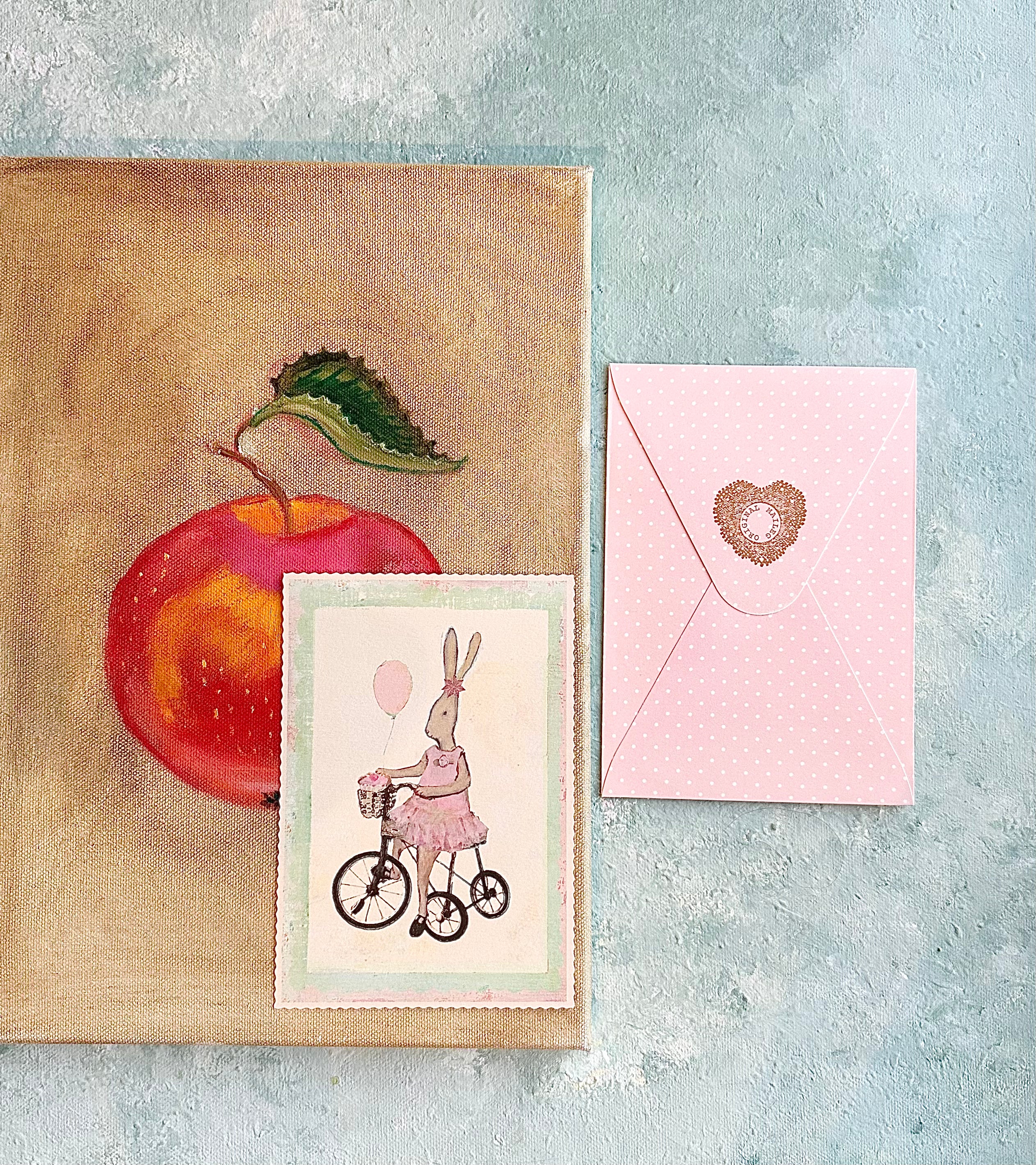 Small Card “Rabbit on Bike” - 2010