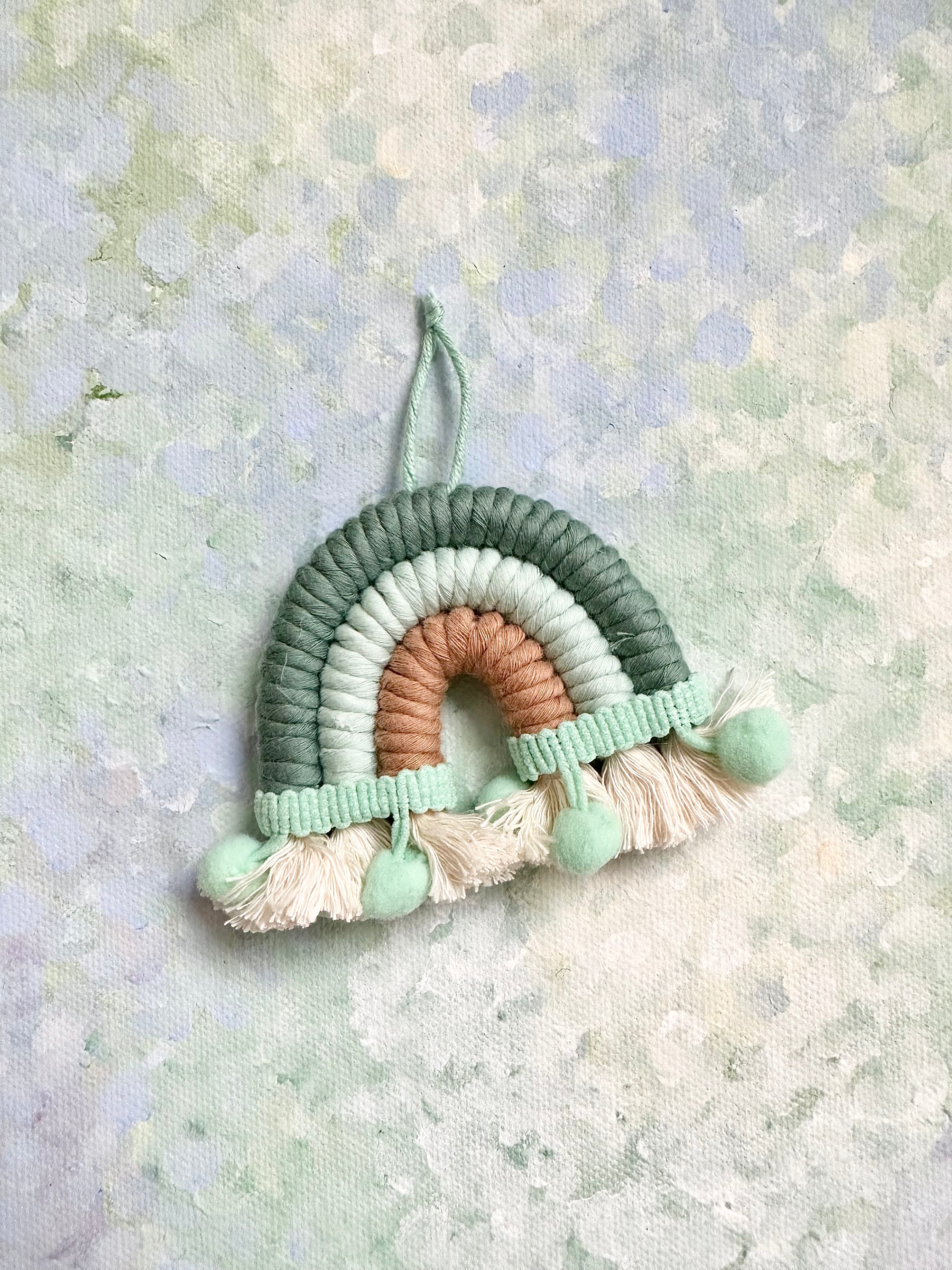 Miniature Macrame Rainbow