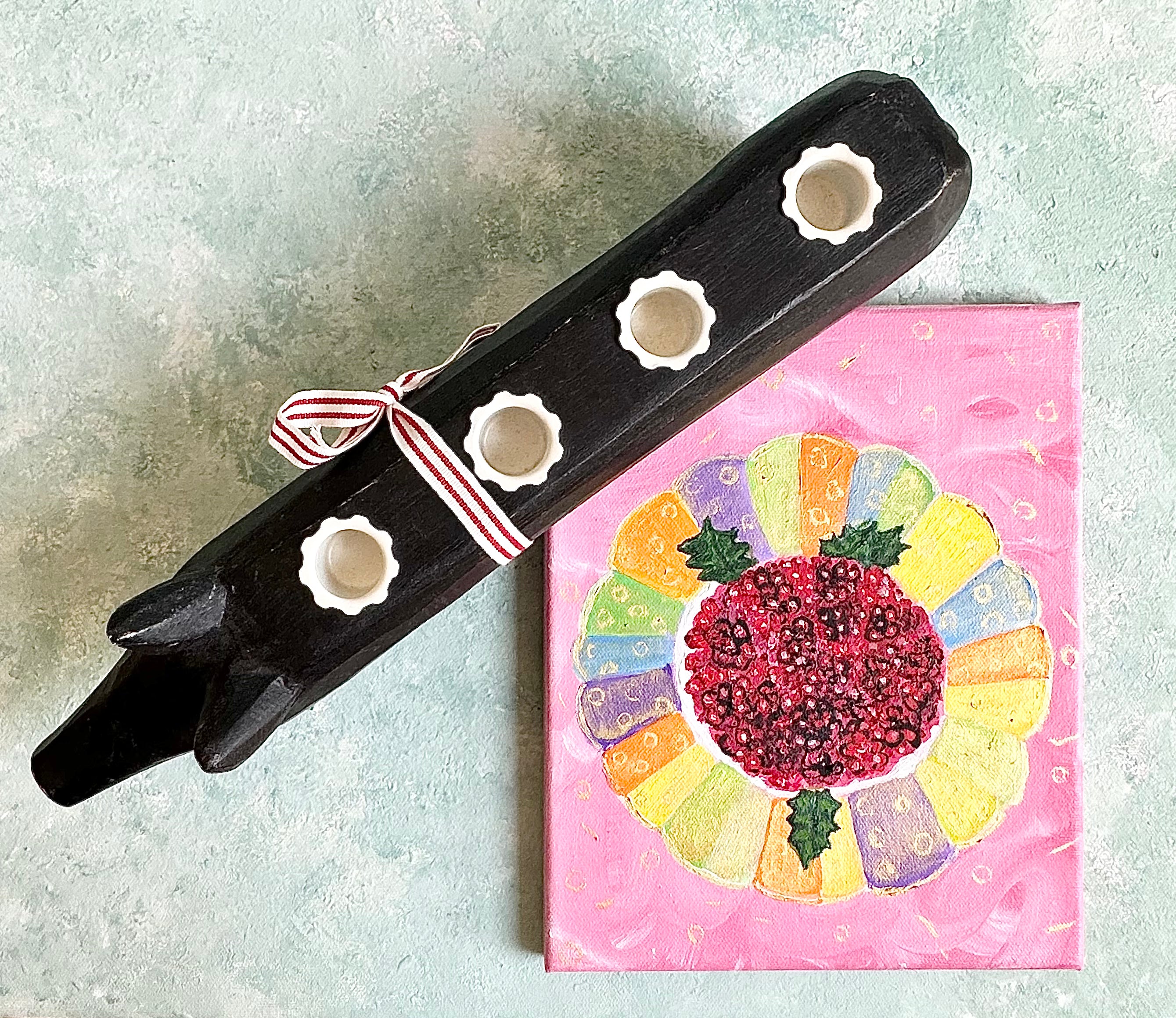 Large Christmas Advent Wooden Pig - 2007