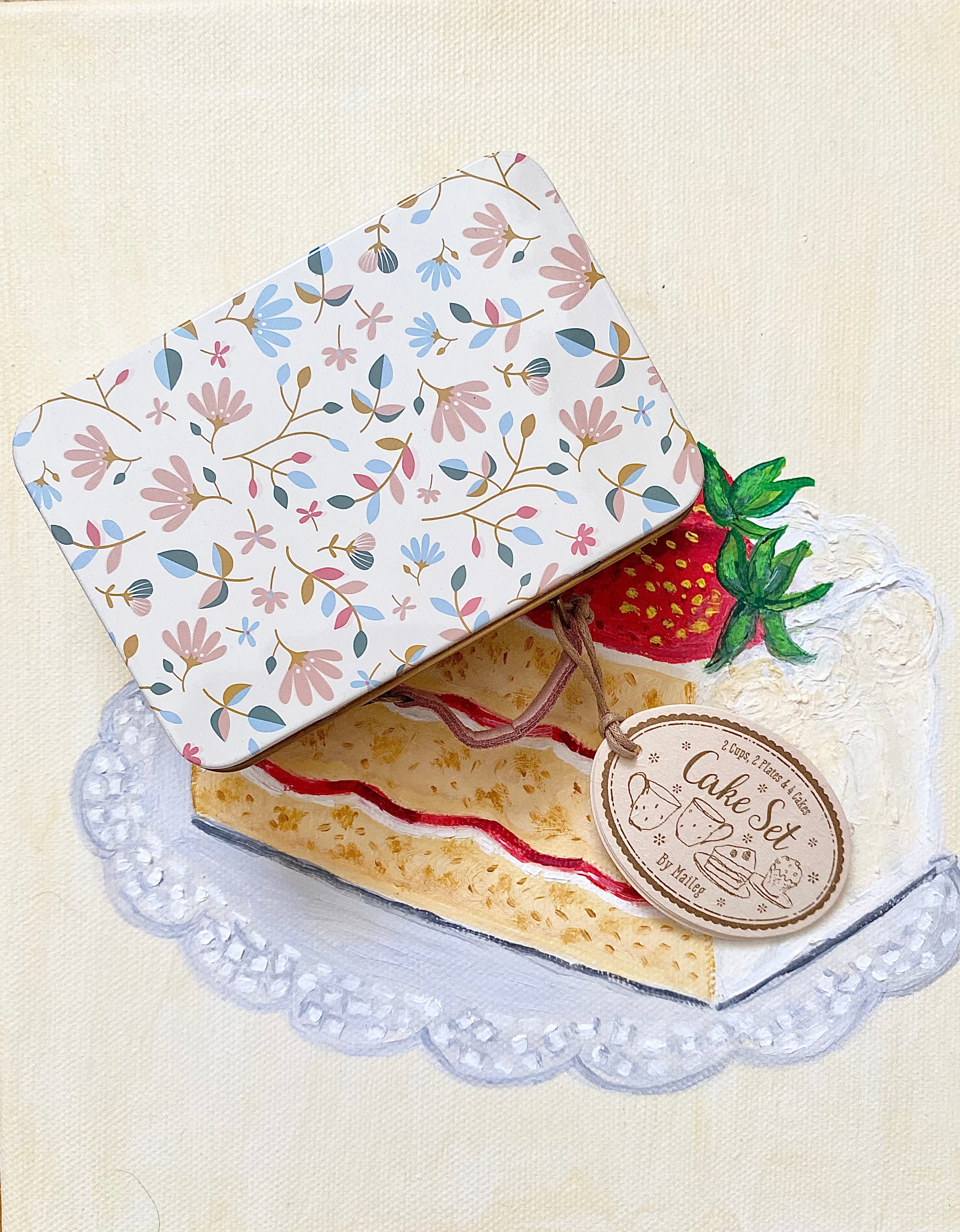 Suitcase/tin - White Merle