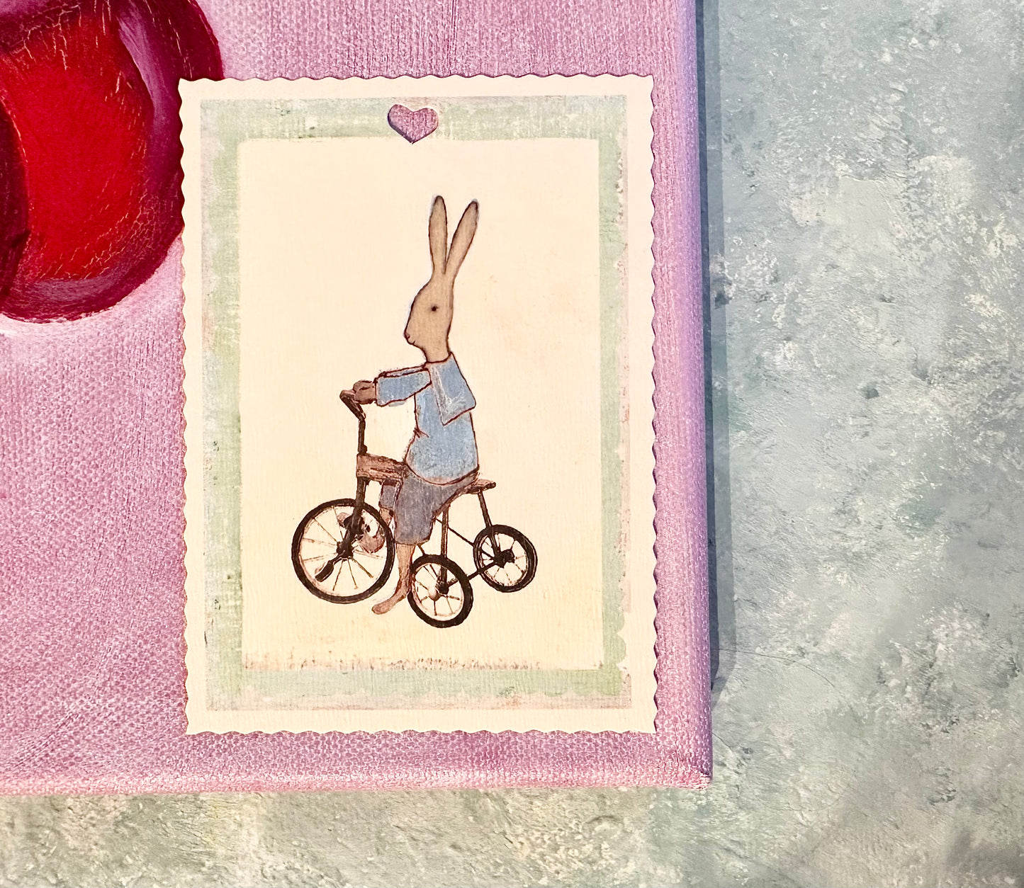 Mini Card "Rabbit Boy on Bike" - 2010