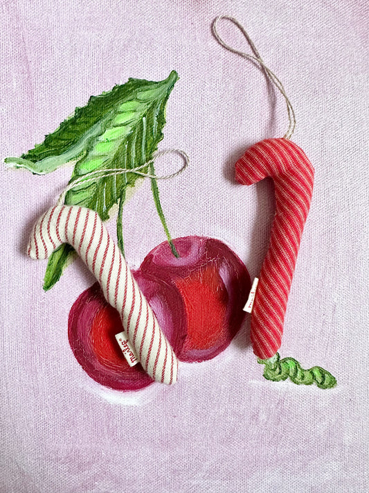 Christmas Ornament Candy Cane with Hanger Set - 2012